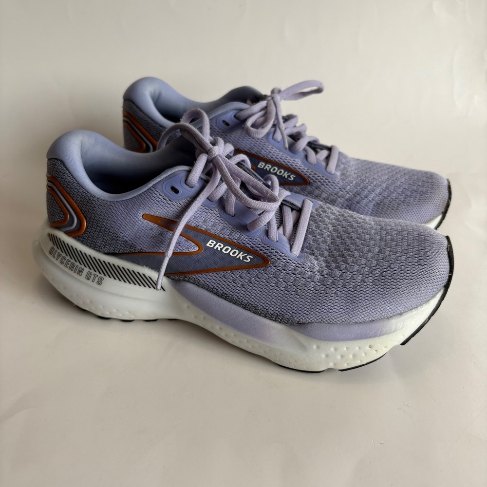 Brooks Glycerin GTS Lavender Purple Copper‎ Running Shoes Womens 8.5 Sneaker